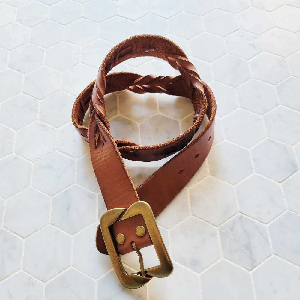 | Lucky Brand | Boho Braided Leather Belt
